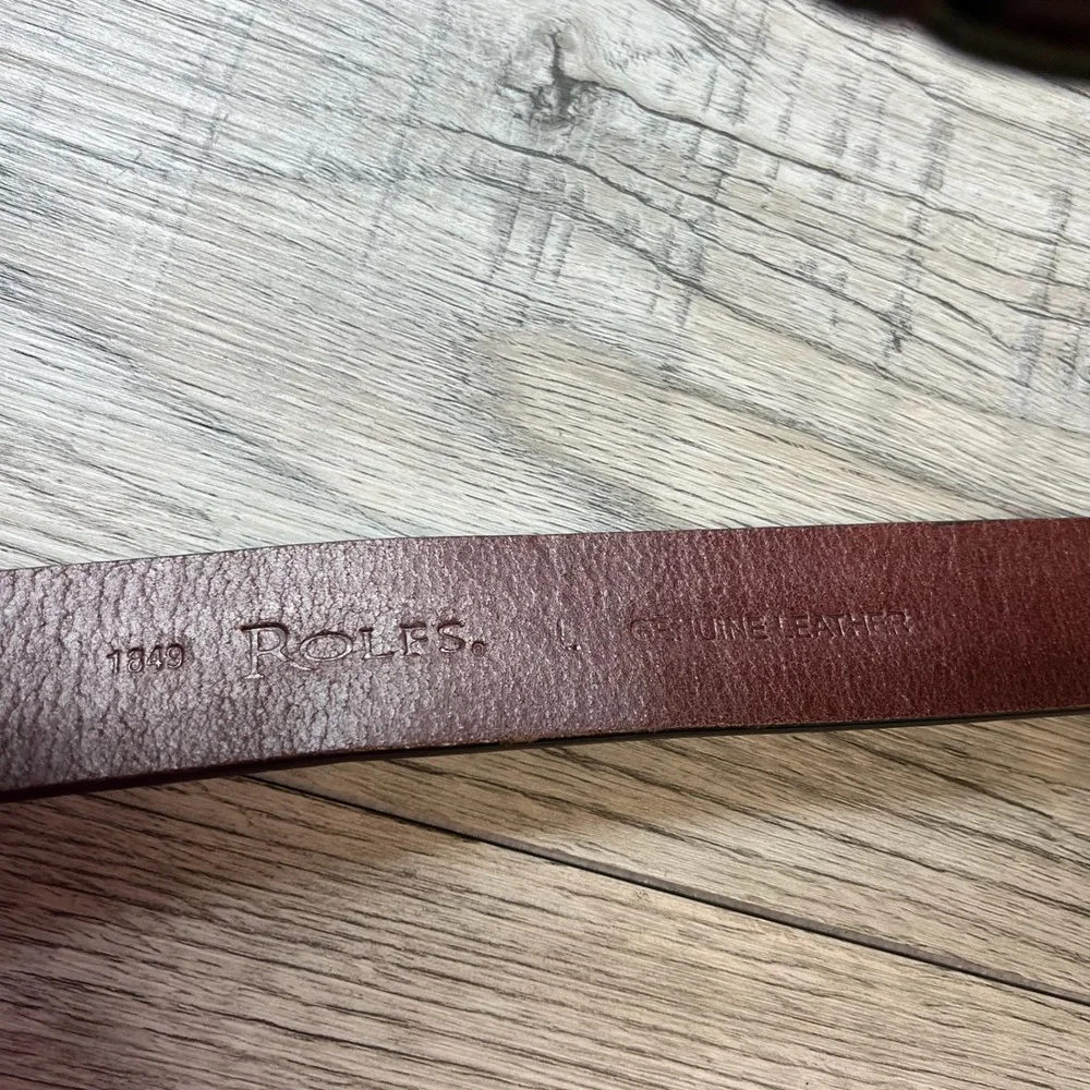 Rolfs Leather Belt Men Large Burgundy Calf Hair Croc Embossed Western 1849 1.25